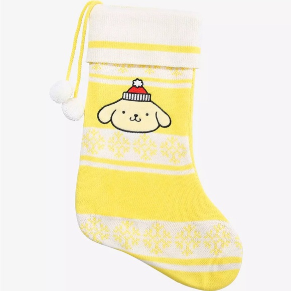 Pompompurin Fair Isle Knit Stocking Hot Topic Sanrio Hello Kitty‎ - Picture 1 of 2